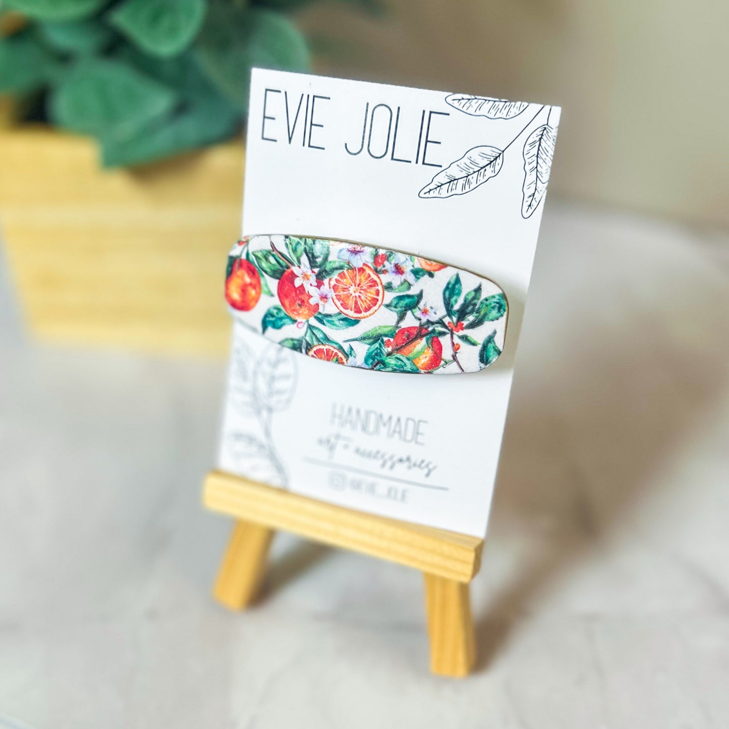 Orange Blossom | French Barrette Style Clip