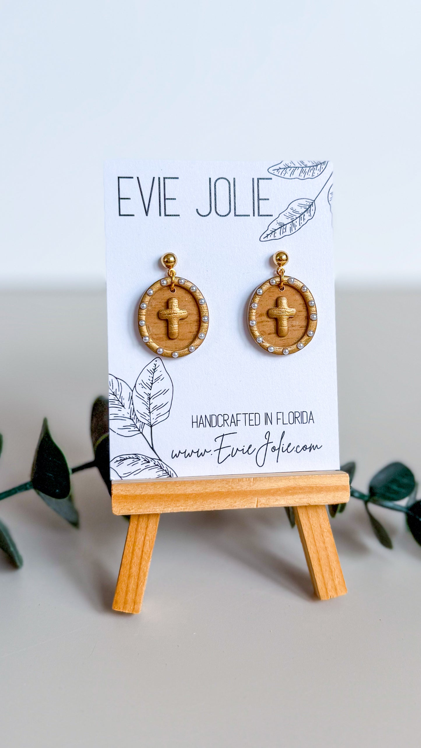 Rustic Pearl Crosses