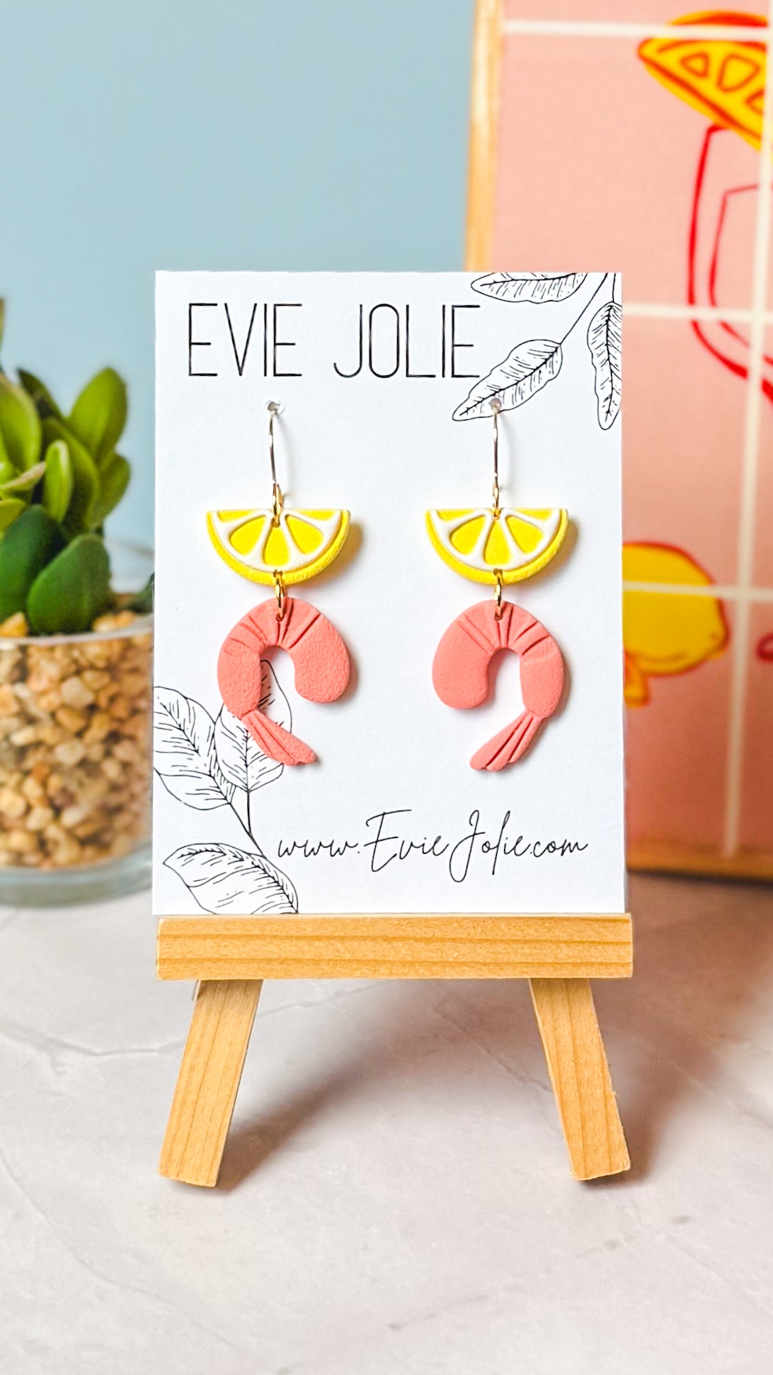 Shrimp Cocktail Chic | Gold | Dangles