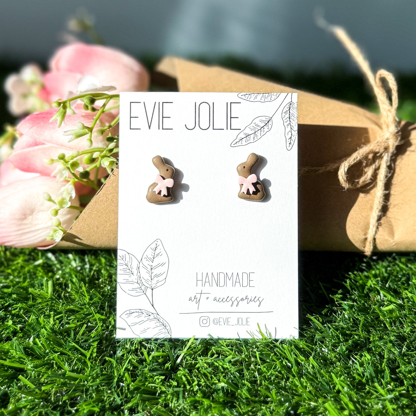 Chocolate Bunny Studs