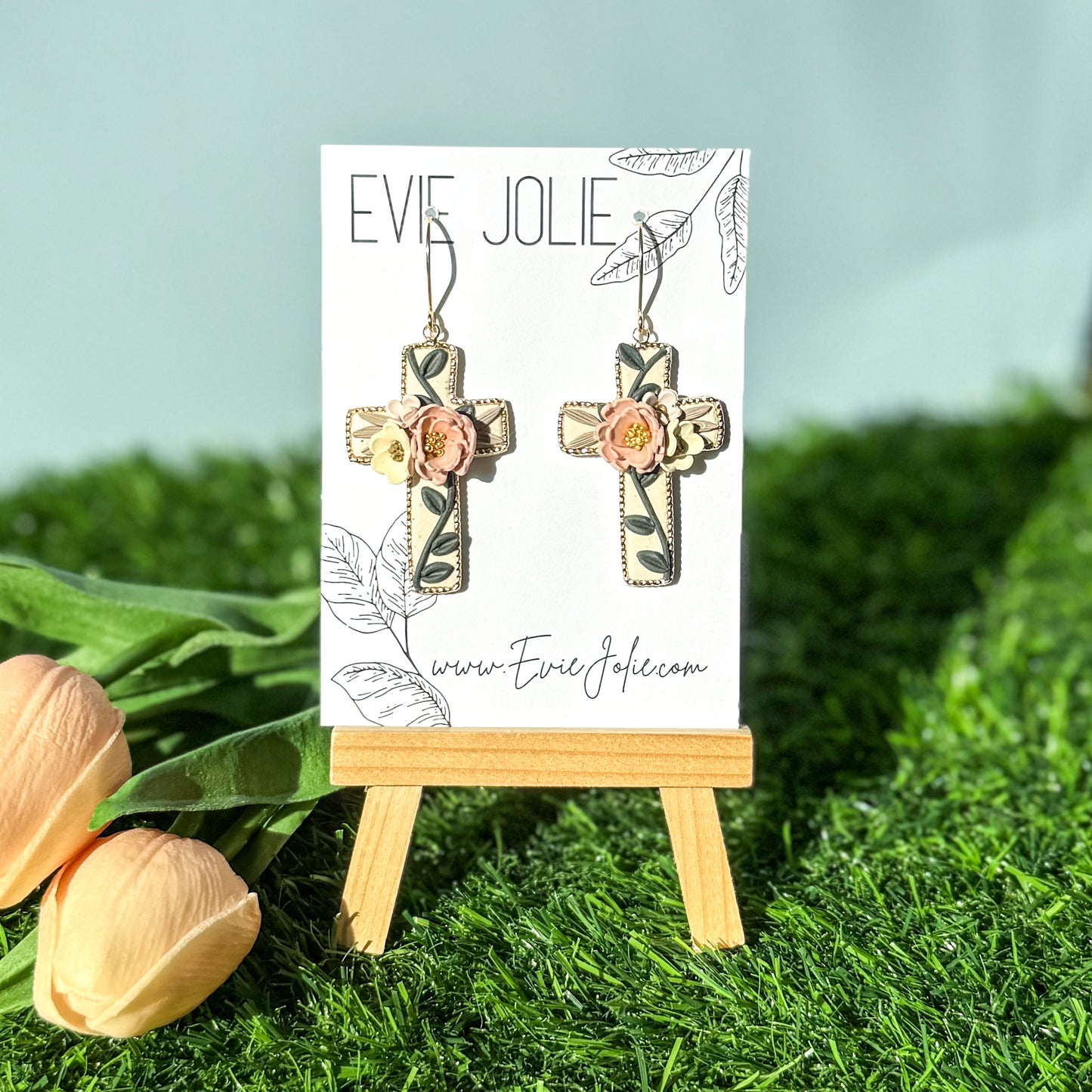 Floral Cross | Dangle