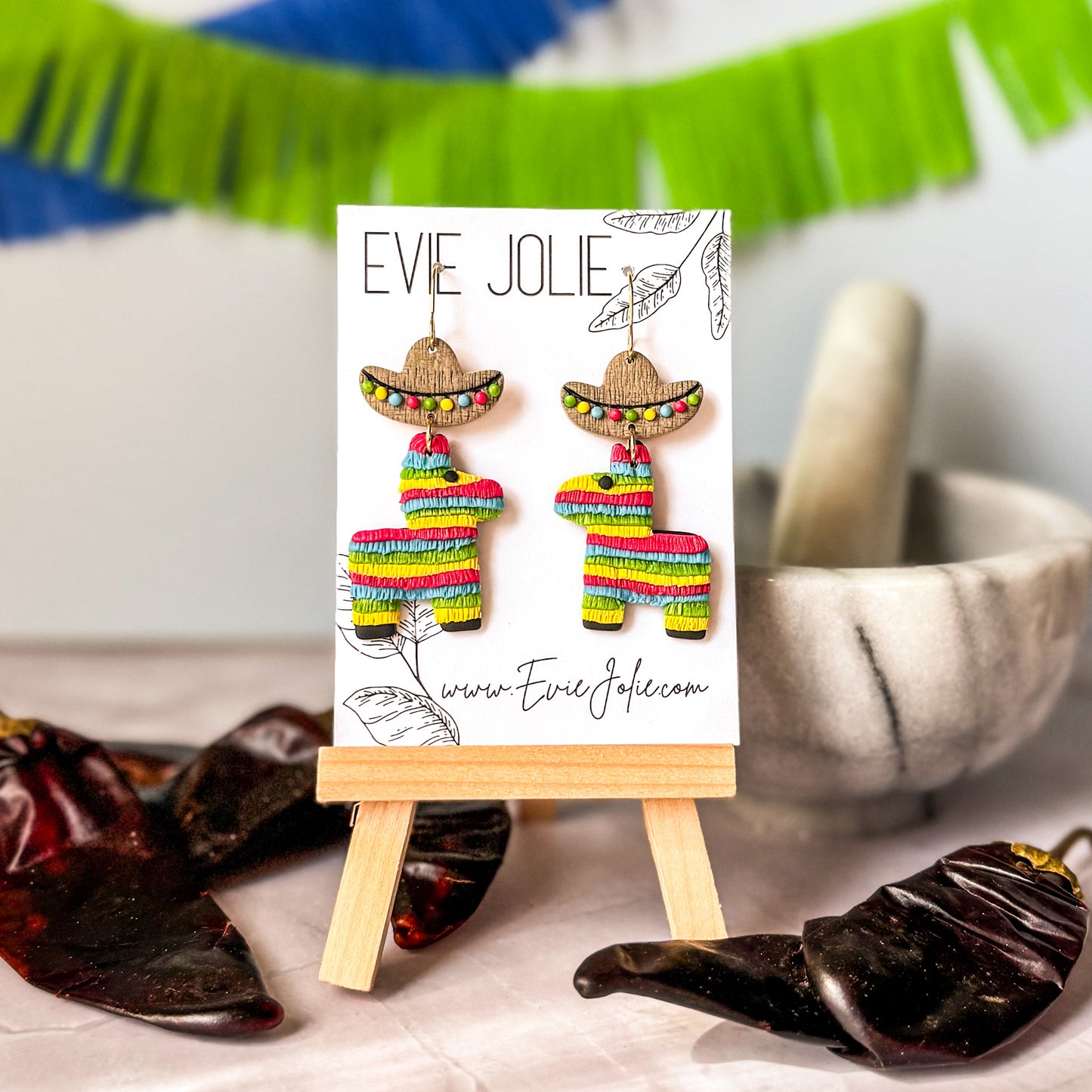 Fiesta Piñatas + Sombreros | Dangles