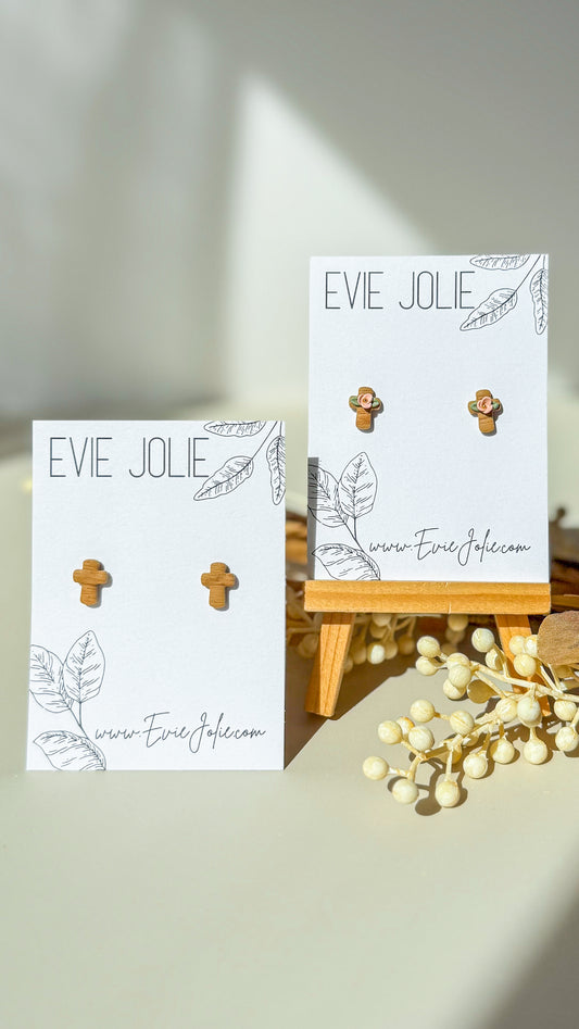 Mini Cross Studs | Wood