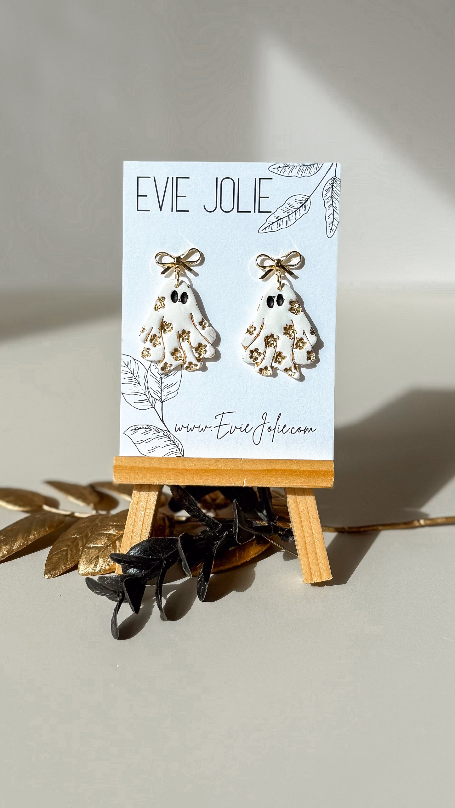 Floral Ghosts | Gold | Dangles