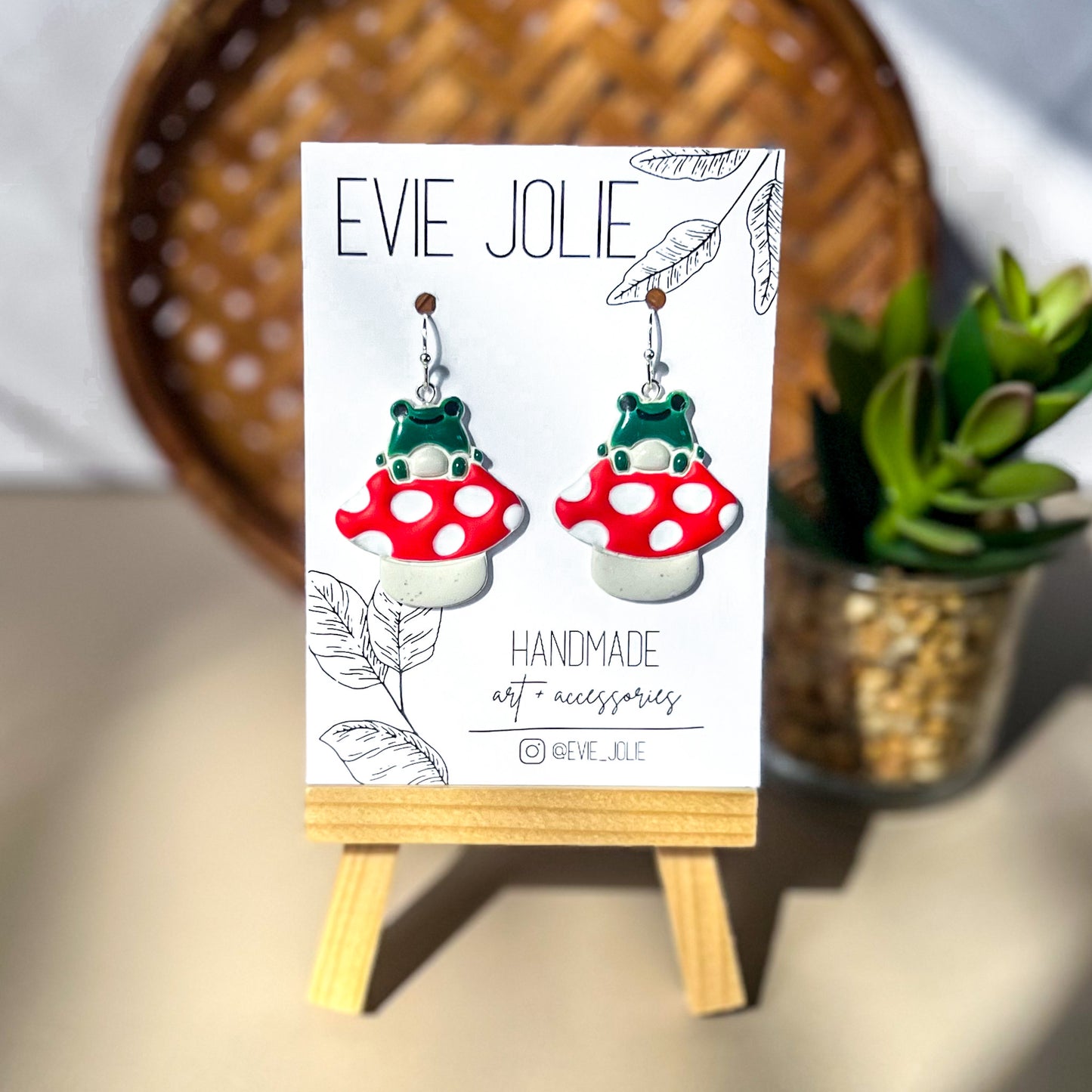 Frog + Mushroom Dangles