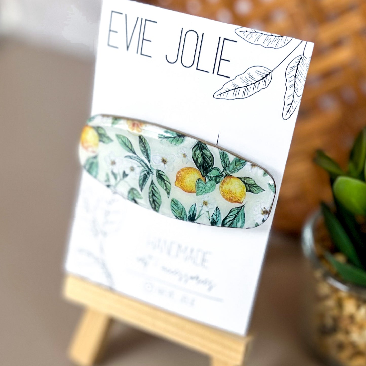 Lemon Blossom | French Barrette Style Clip