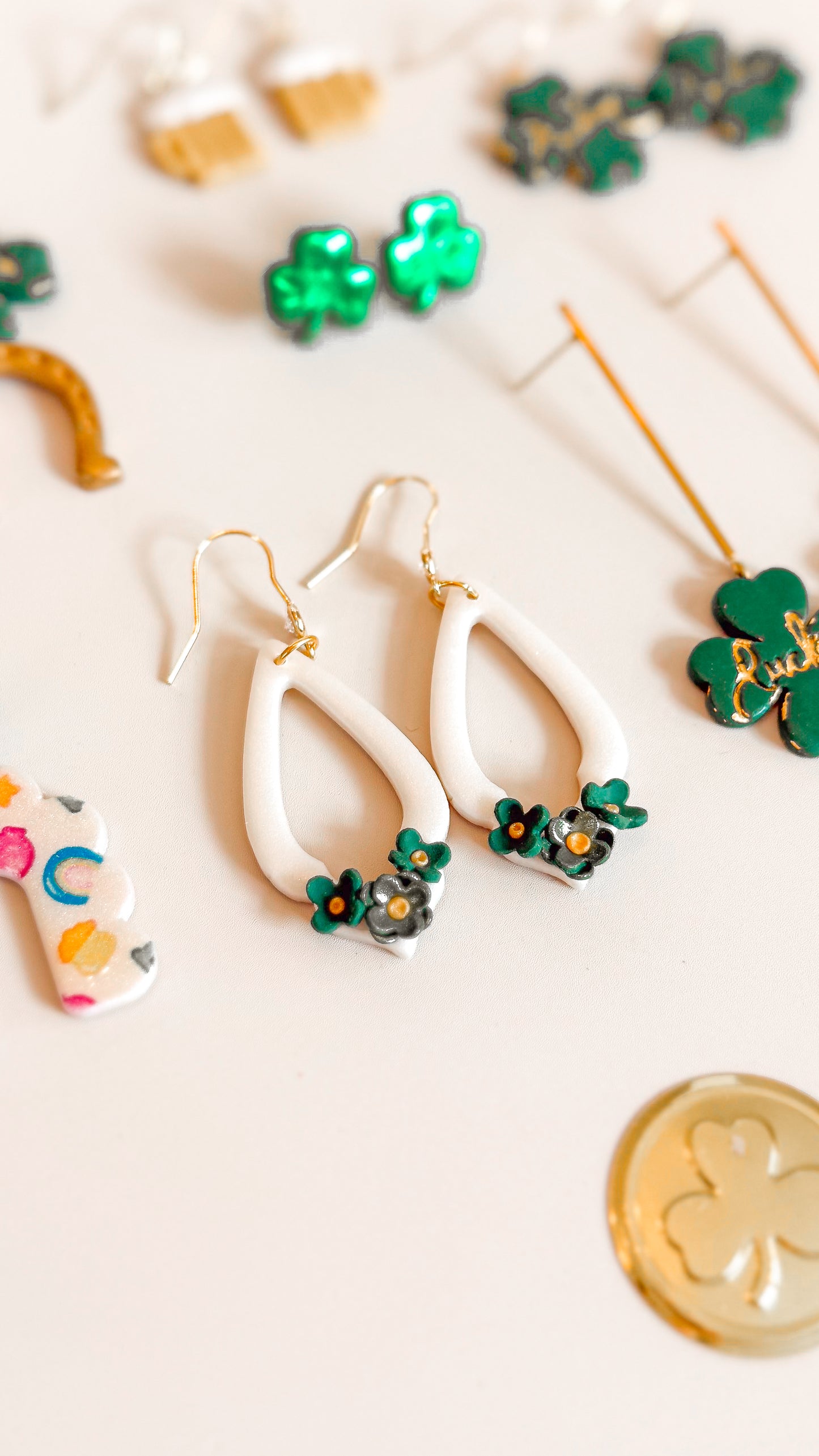 Emerald Bloom Dangles