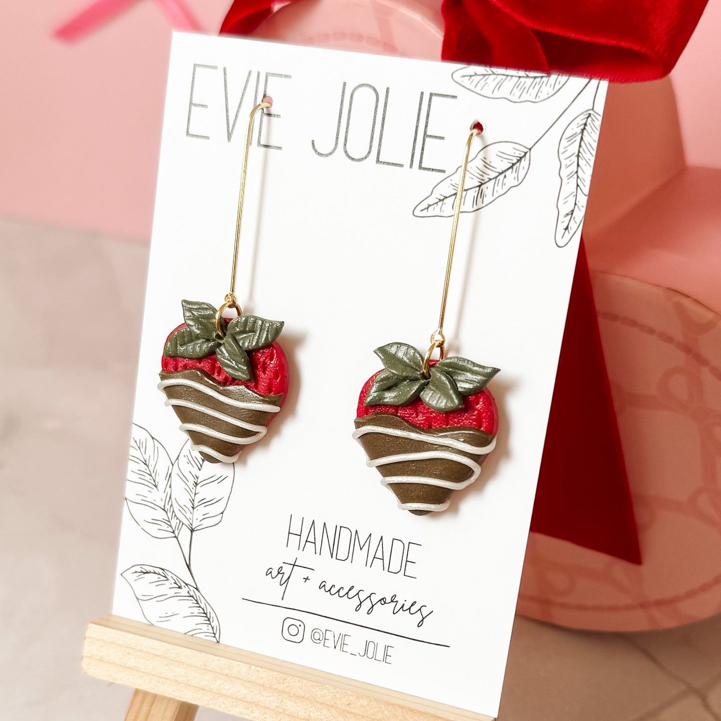 Chocolate Covered Strawberry Dangles