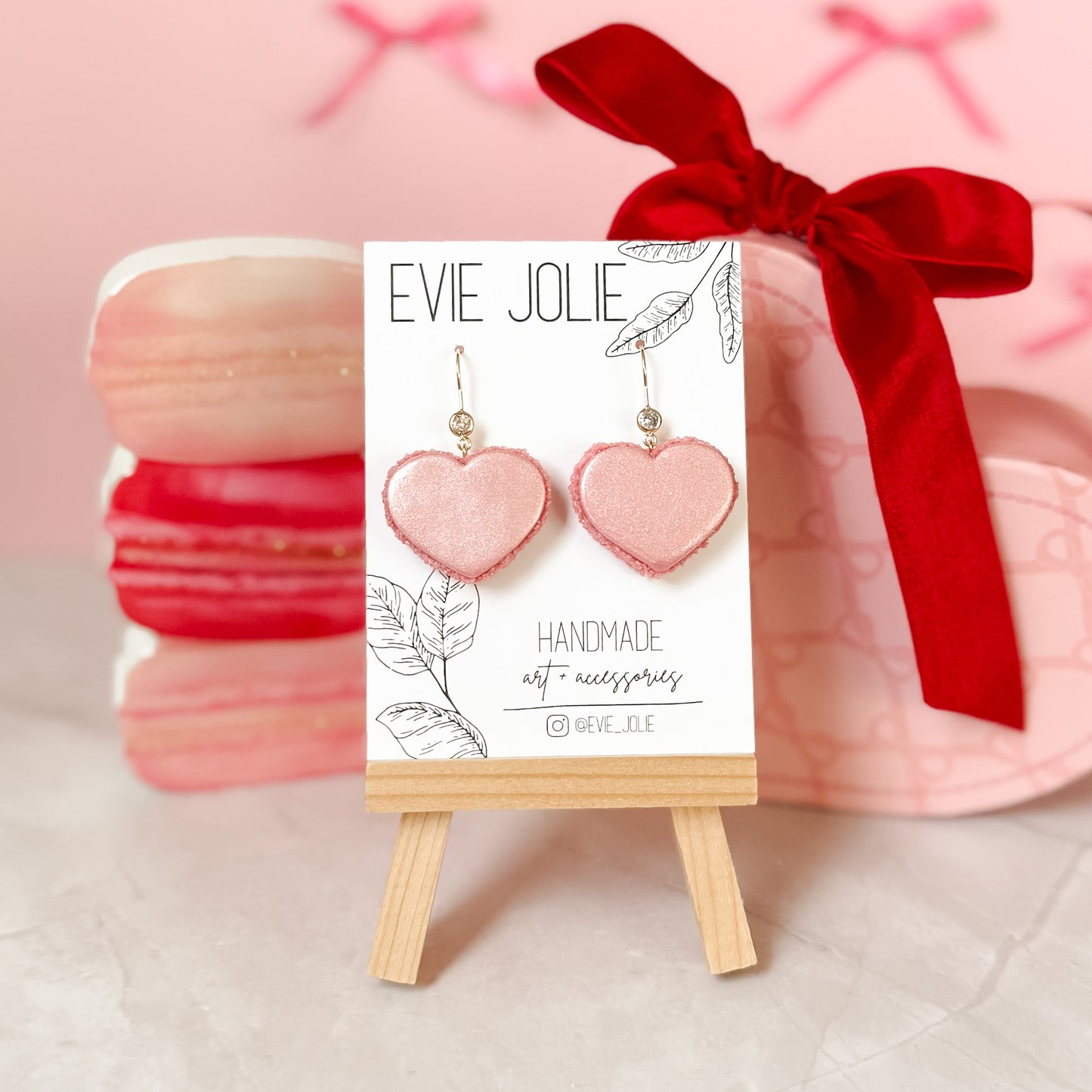 Heart Macaron Dangles