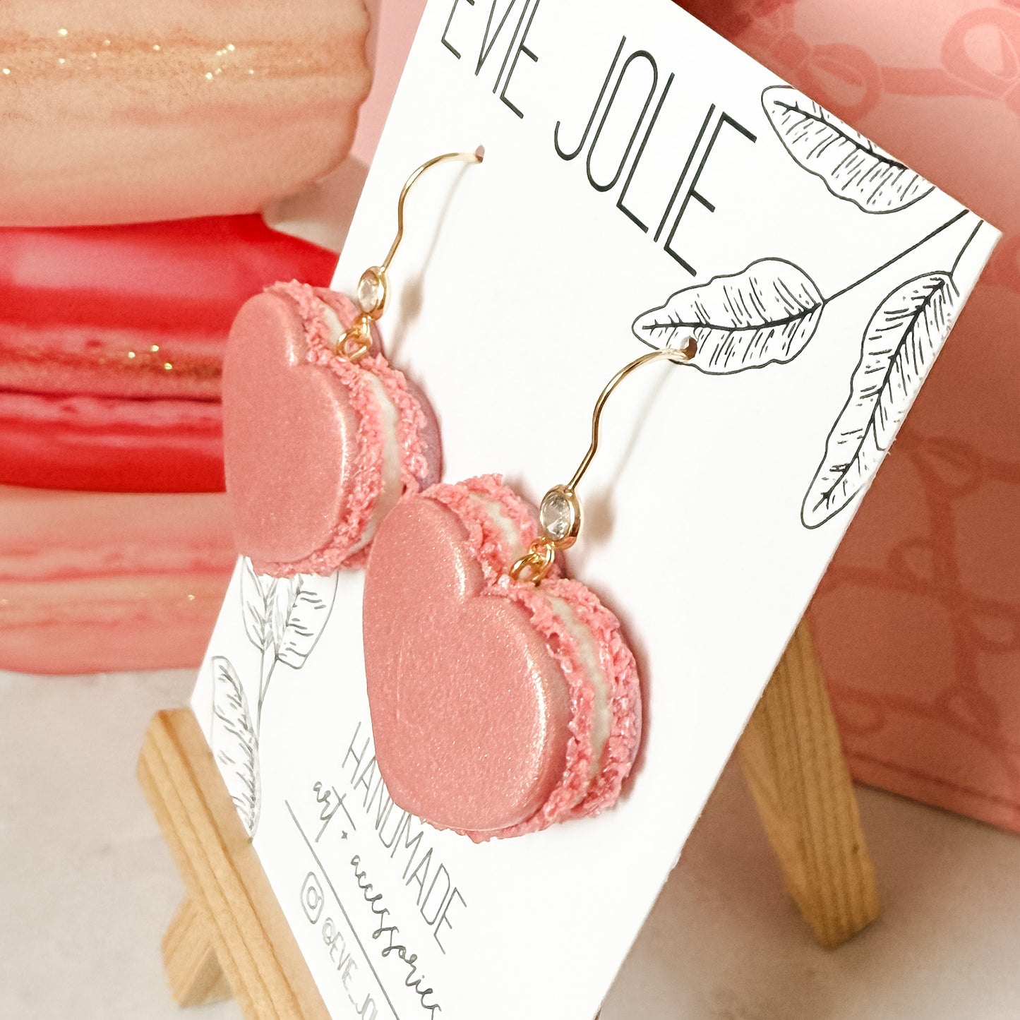 Heart Macaron Dangles