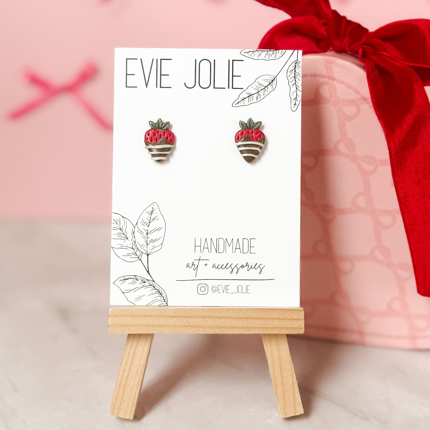 Chocolate Covered Strawberry Studs