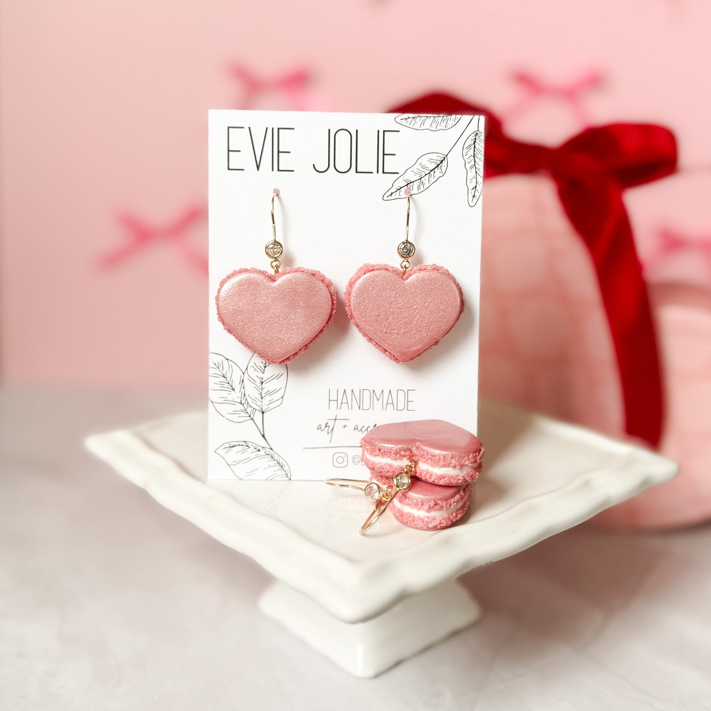 Heart Macaron Dangles