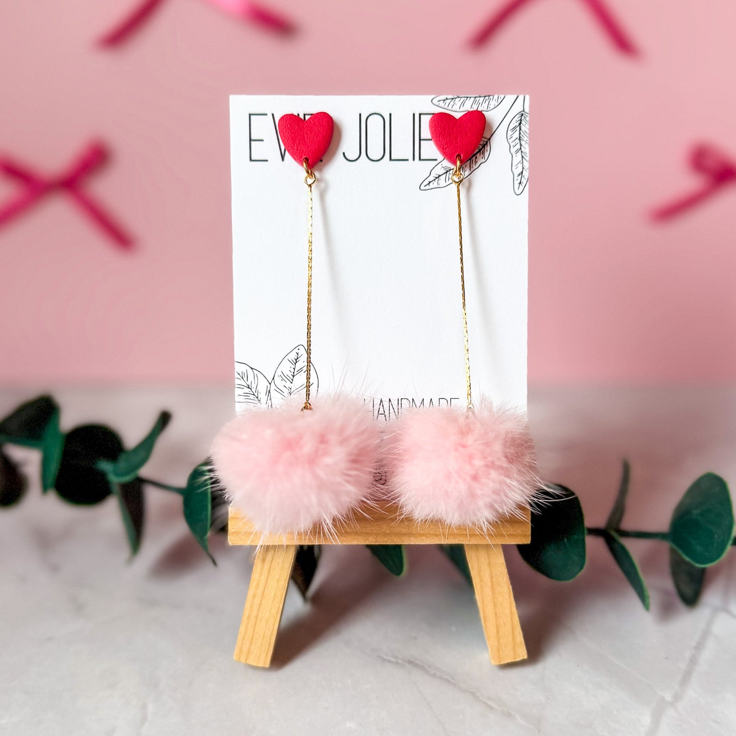 Pompom Drop Dangles