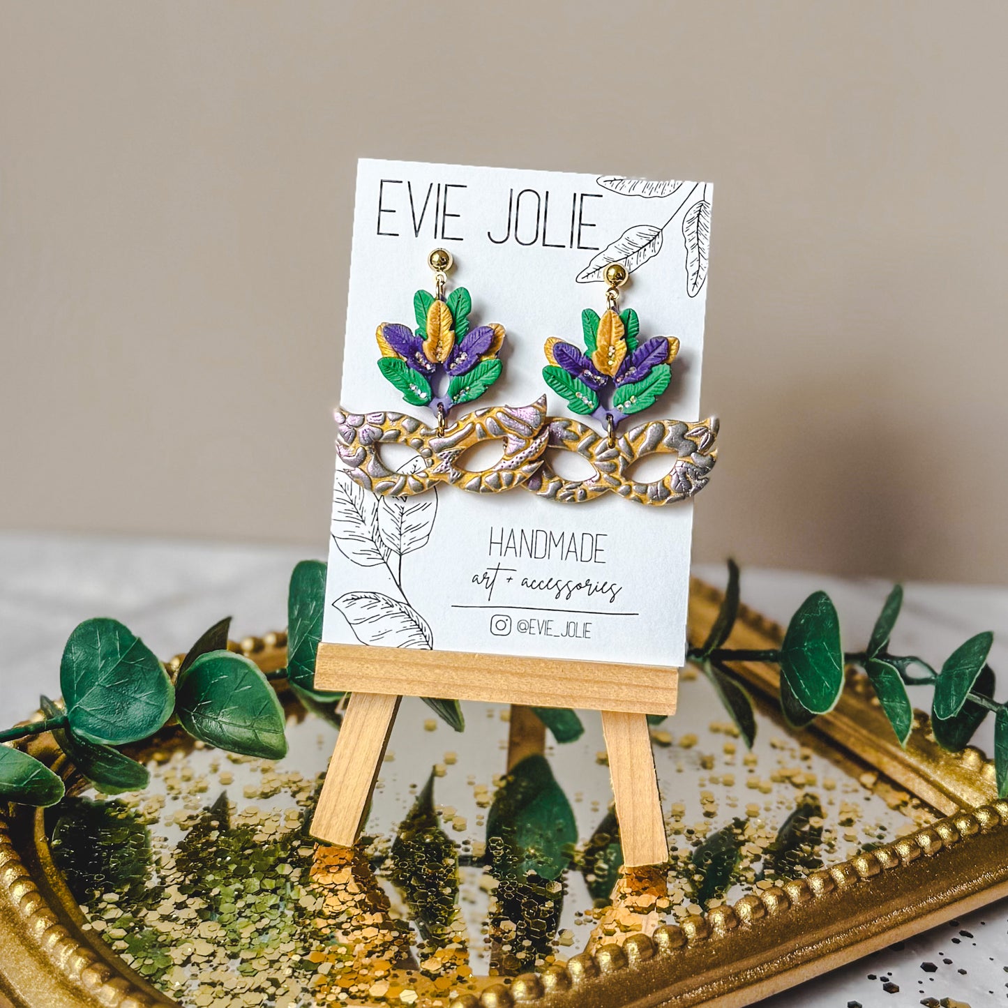 Mardi Gras Carnival Mask Dangles