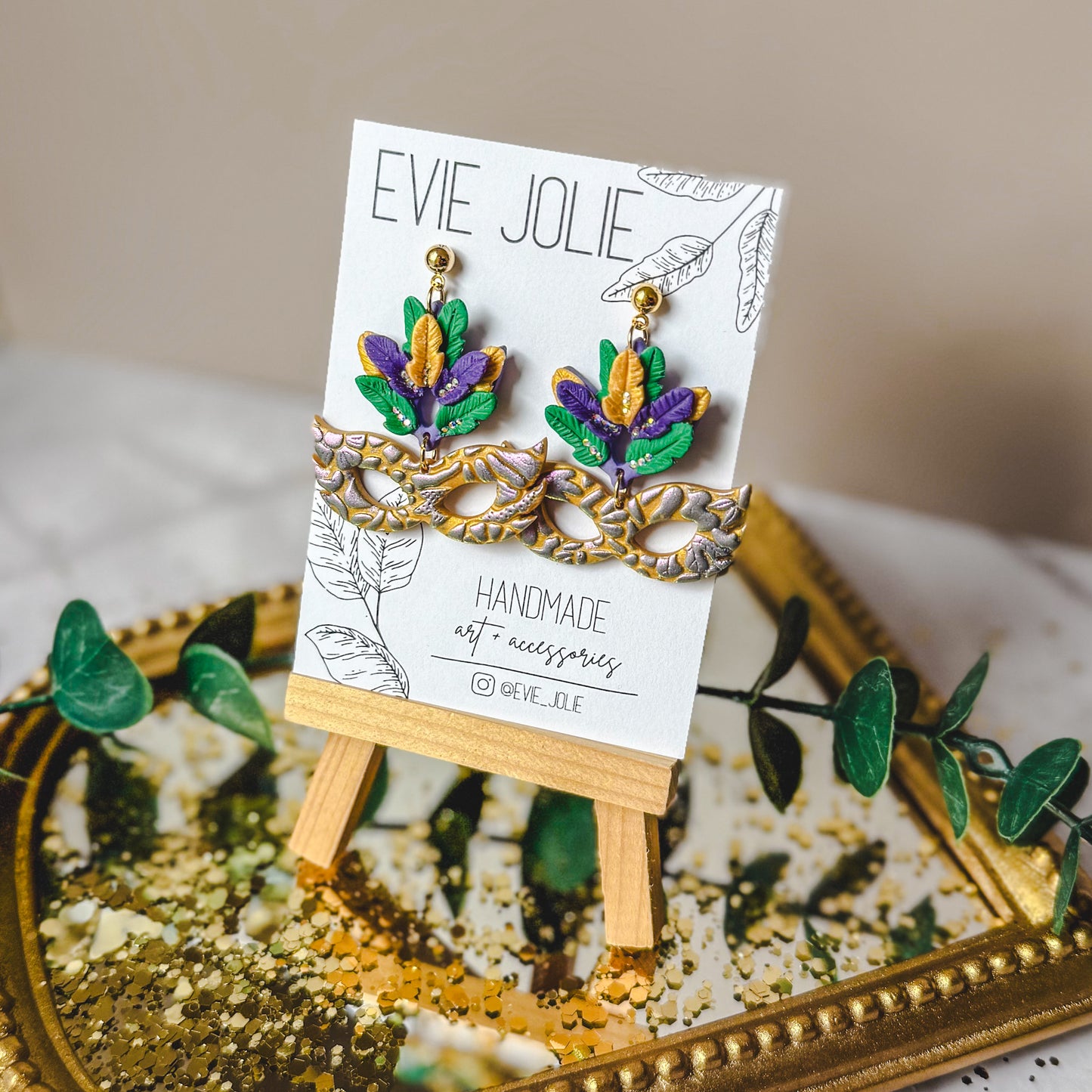 Mardi Gras Carnival Mask Dangles