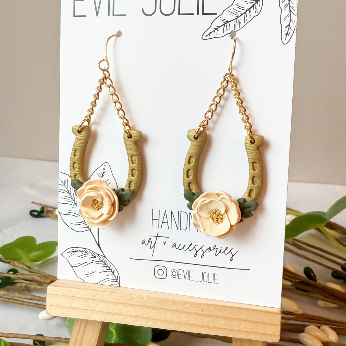 Floral Horseshoe | Dangle