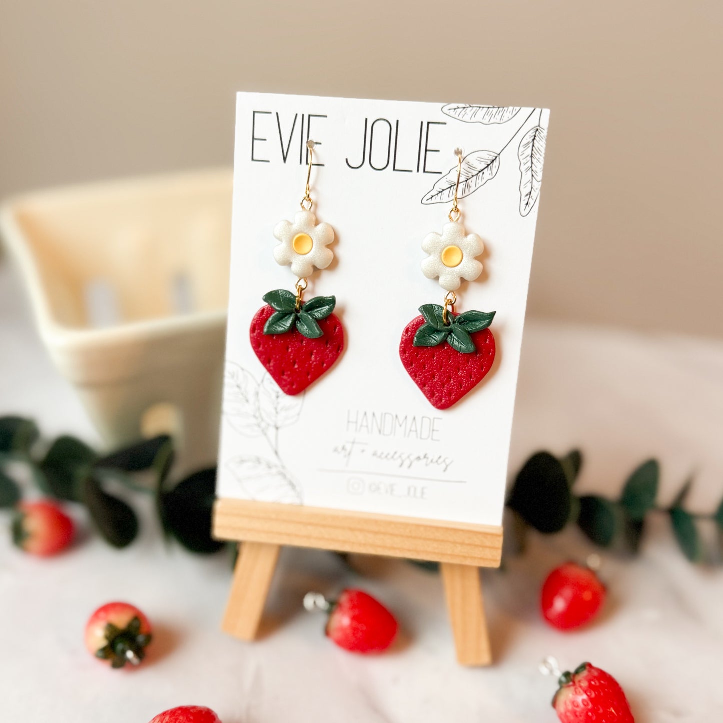 Strawberry Blossom Dangles
