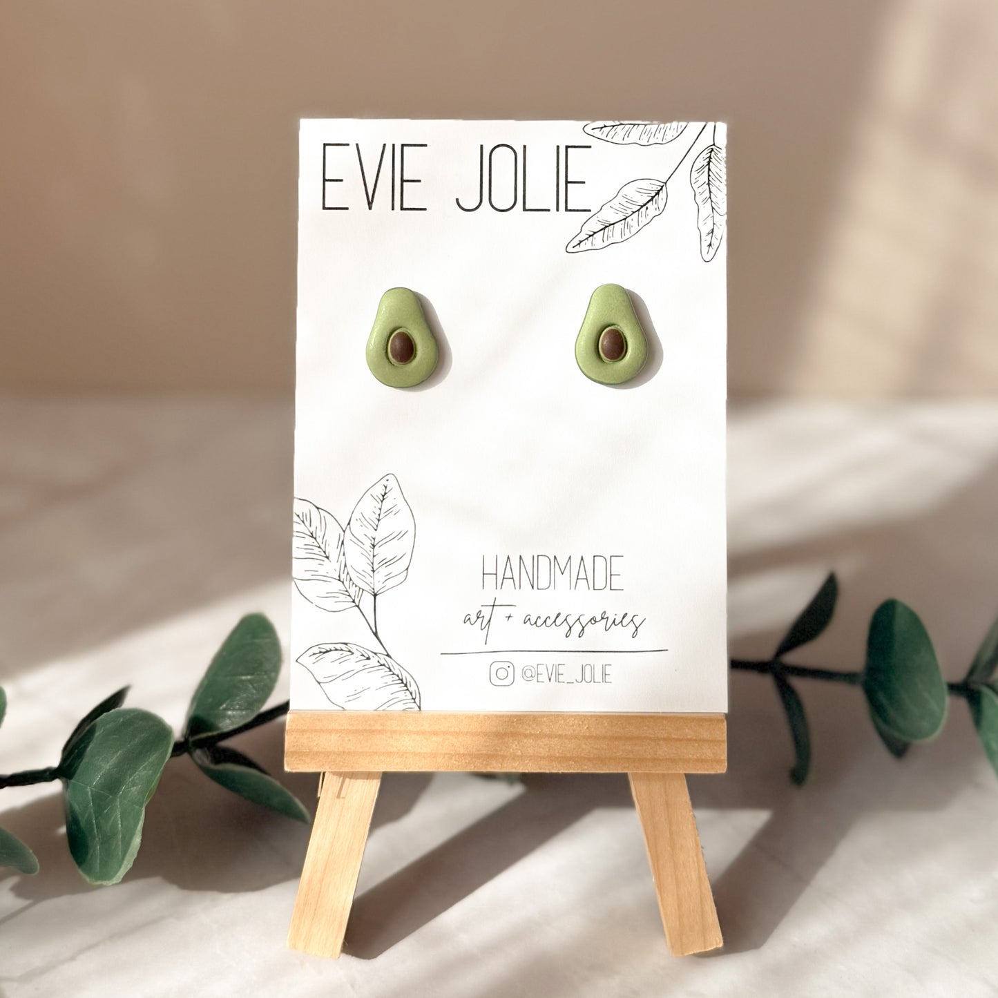 Avocado Dangles + Studs