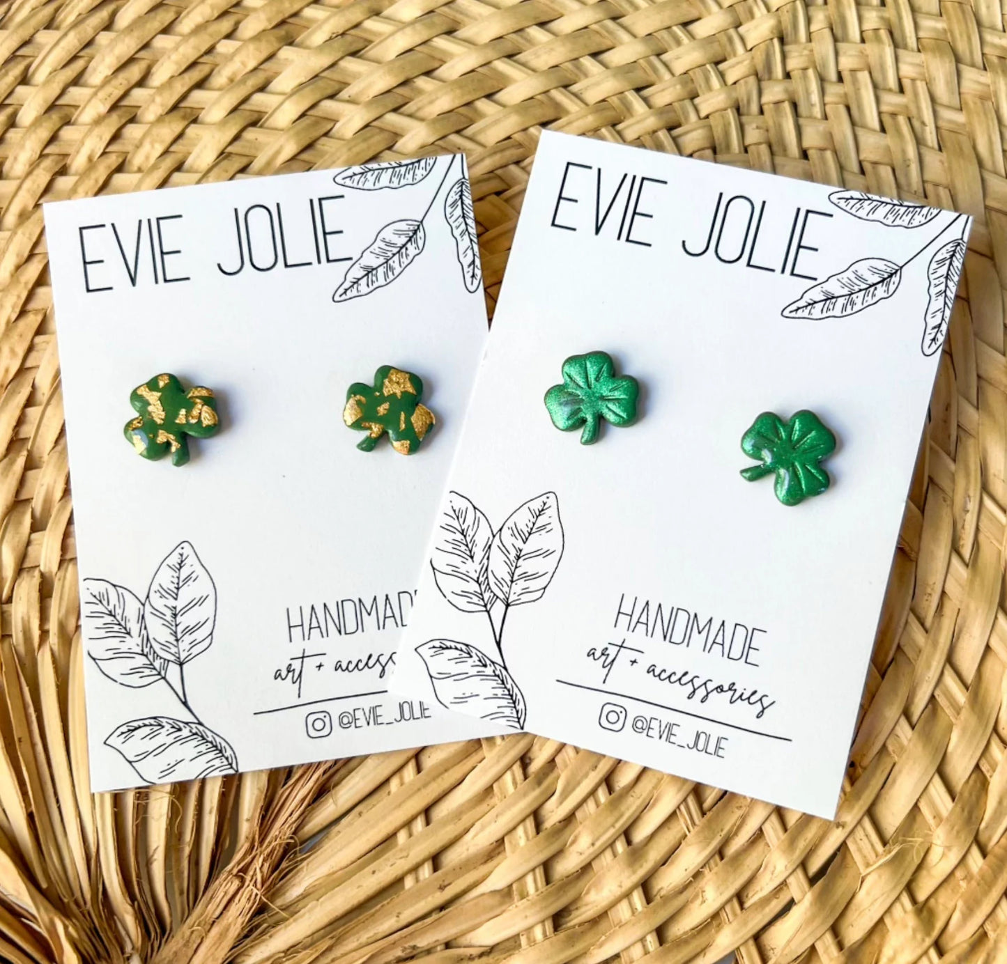 Shamrock Clover Studs