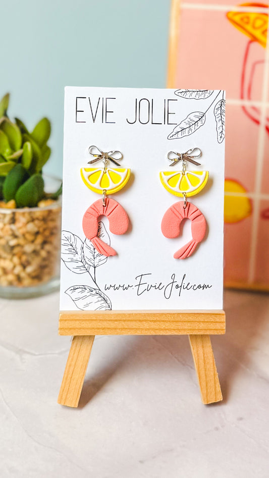 Shrimp Cocktail Chic | Silver | Dangles