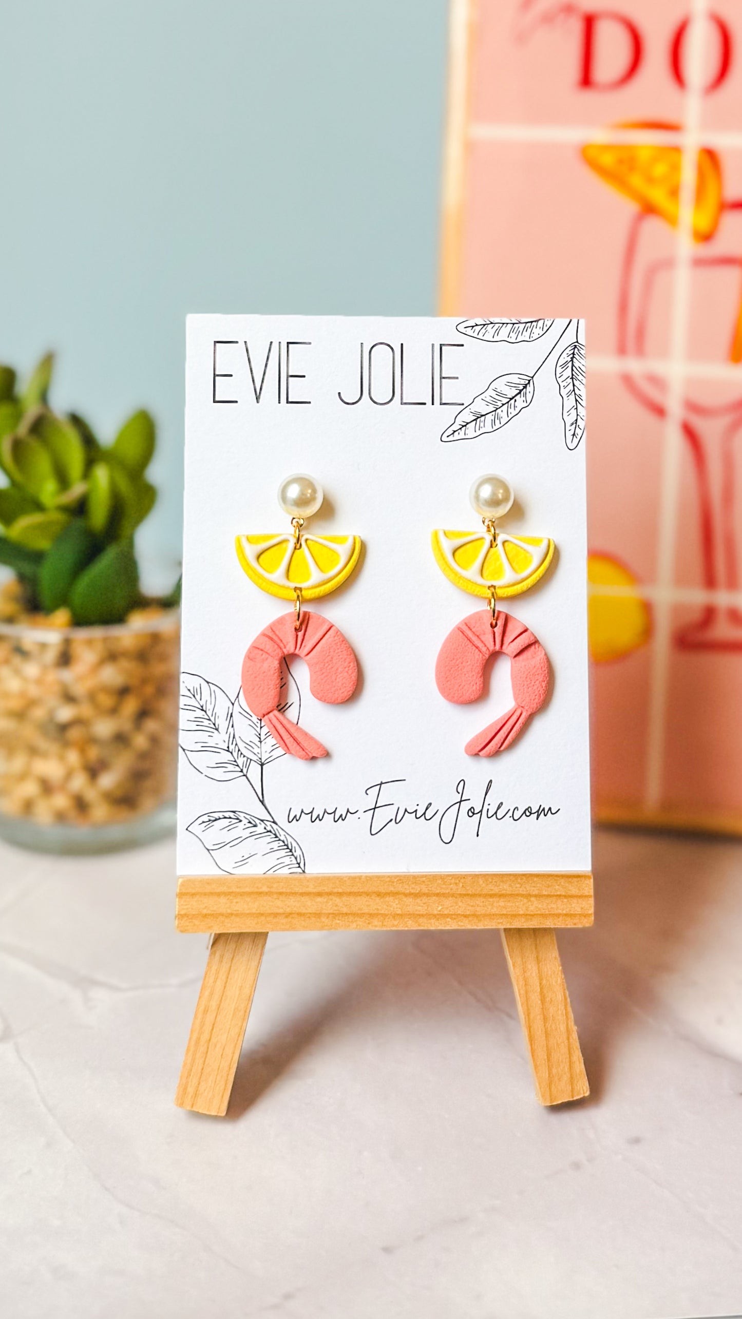 Shrimp Cocktail Chic | Gold | Dangles