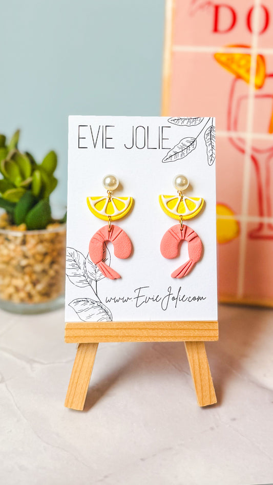 Shrimp Cocktail Chic | Gold | Dangles