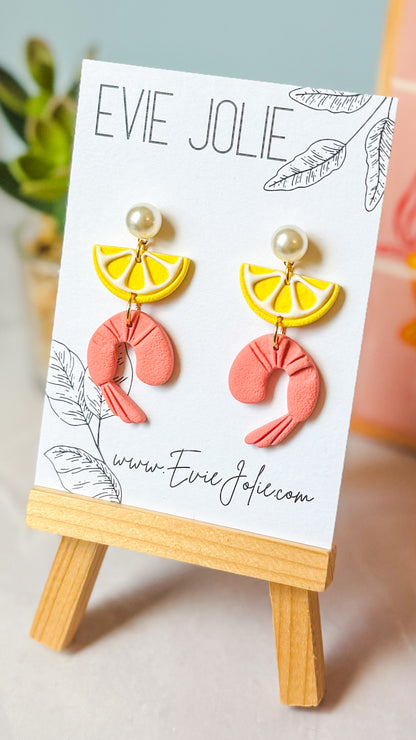 Shrimp Cocktail Chic | Gold | Dangles