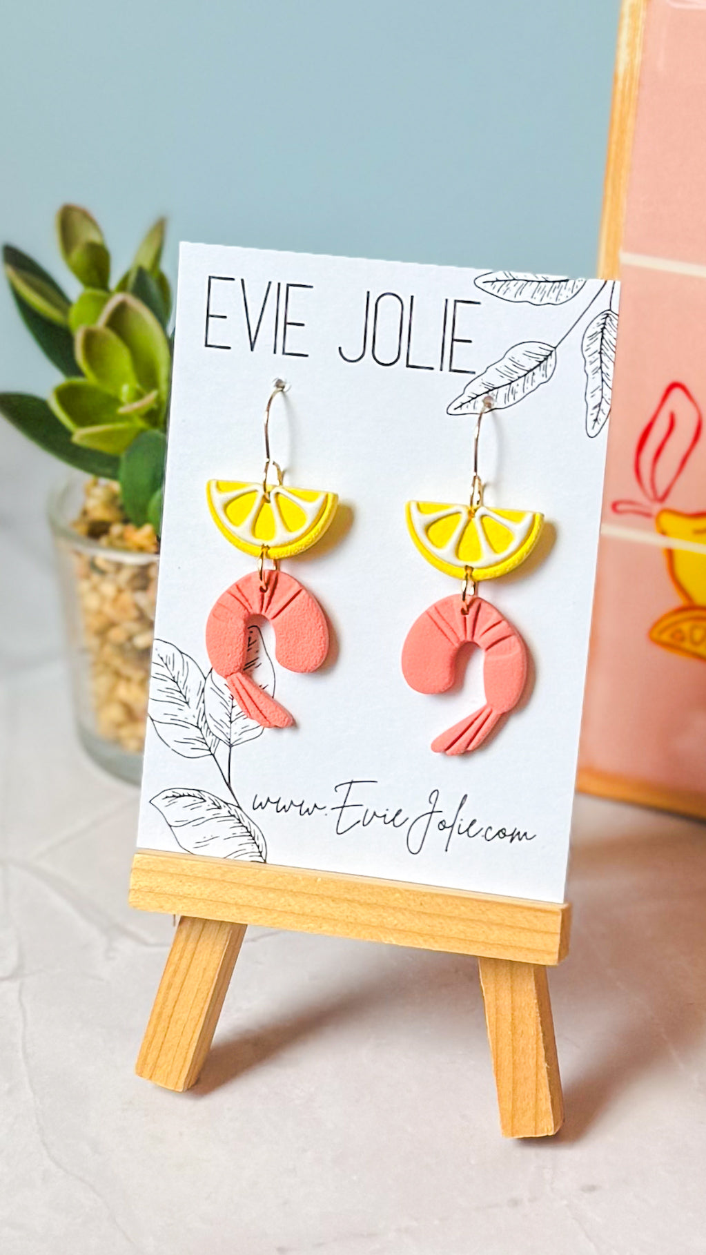 Shrimp Cocktail Chic | Gold | Dangles