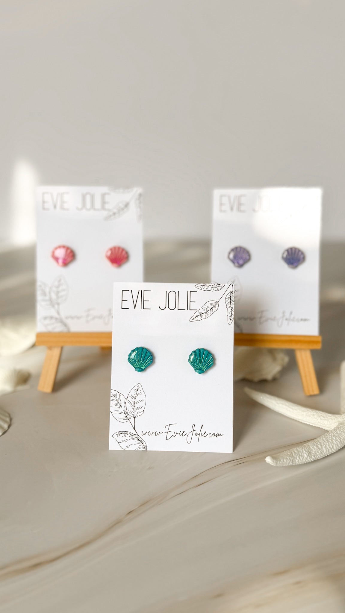 Shimmer Shell Studs