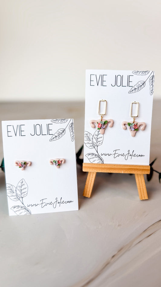 Floral and Feminine Dangles + Studs