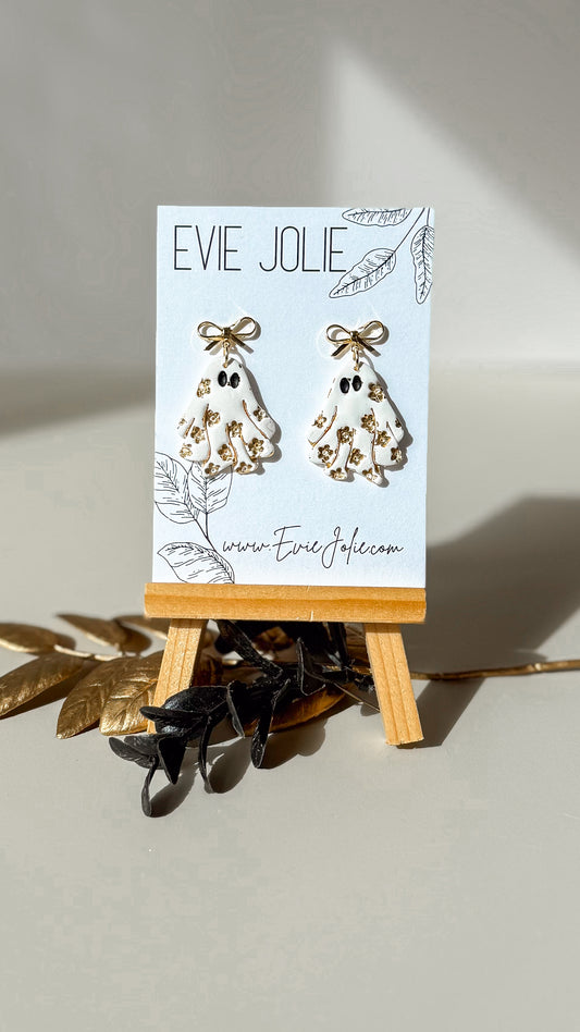 Floral Ghosts | Gold | Dangles