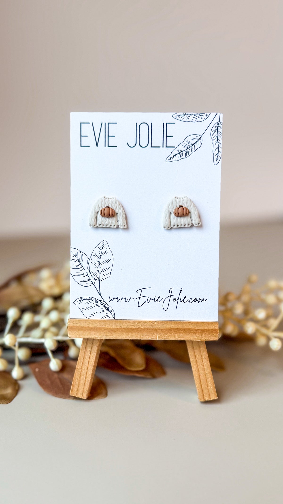 Pumpkin Sweater Studs