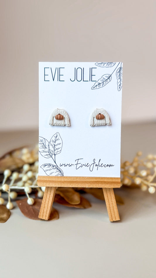Pumpkin Sweater Studs