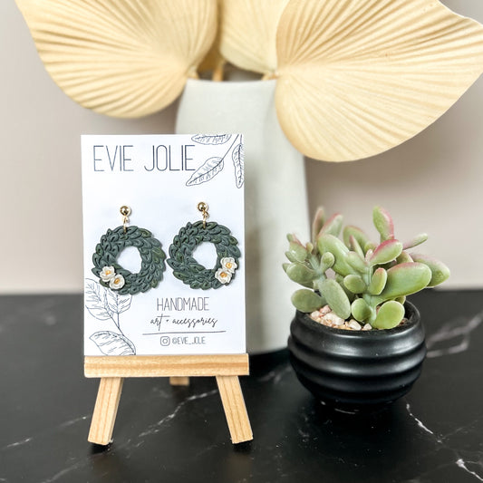 Magnolia Wreath Dangles