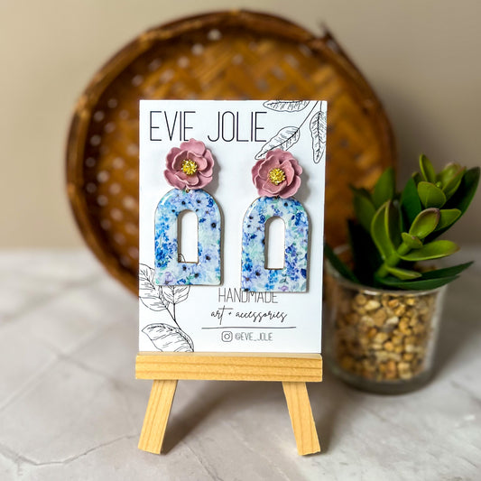 Periwinkle + Purple Floral | Window Arch