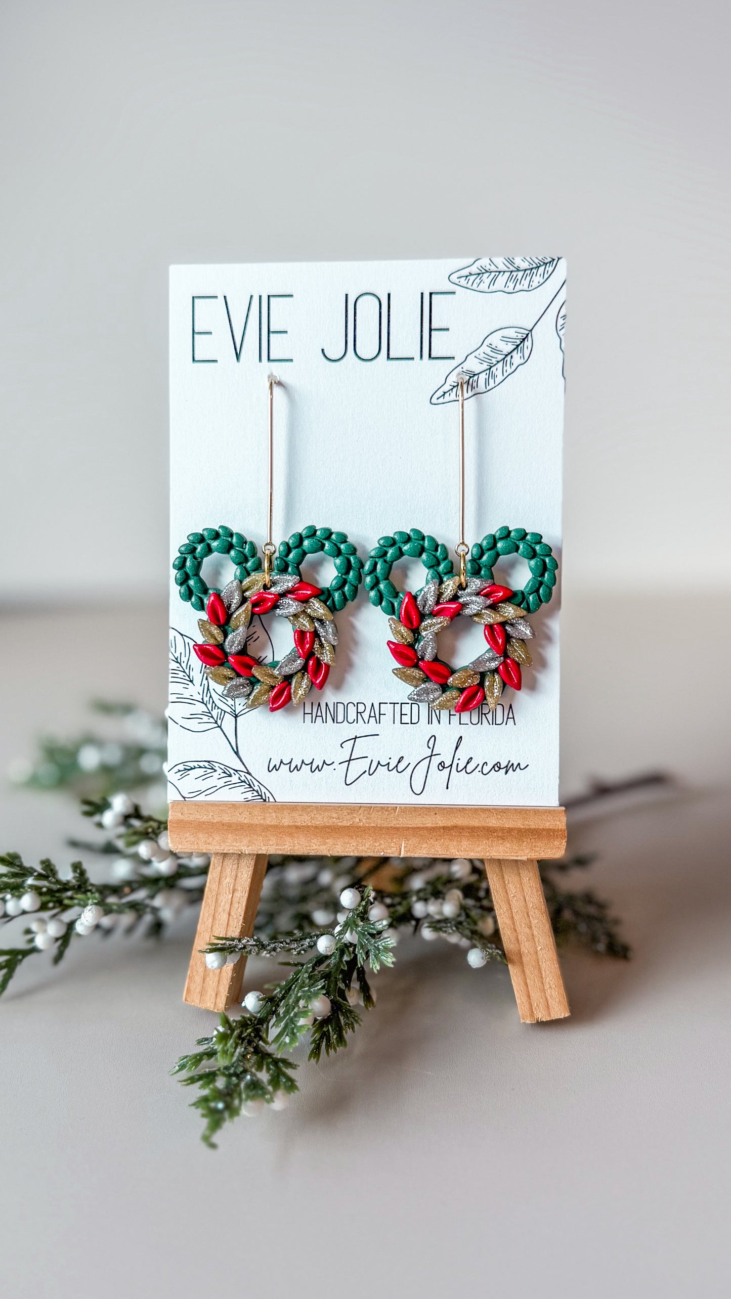 Mouse Wreath Dangles