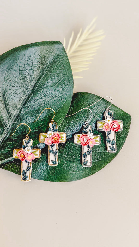 Floral Cross | Dangle