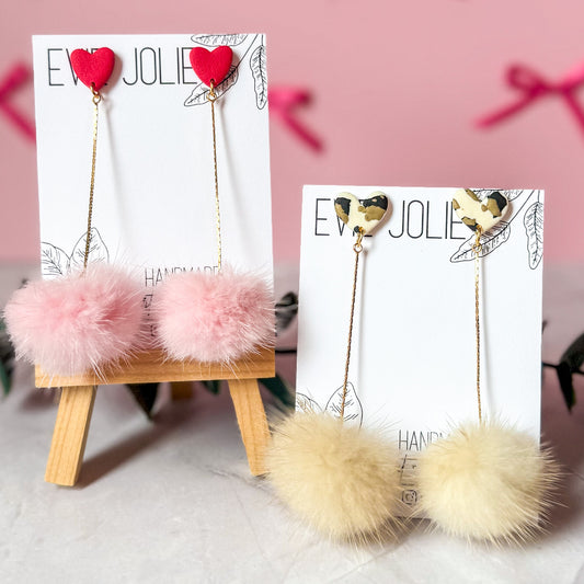 Pompom Drop Dangles