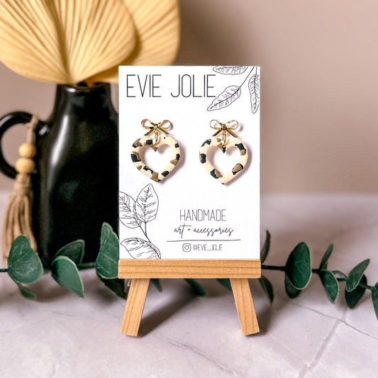 Leopard Heart Dangles
