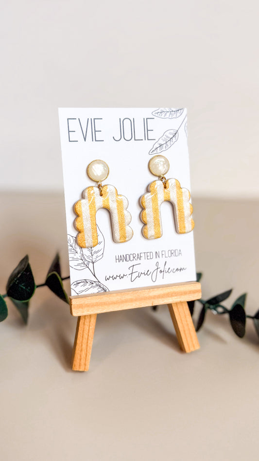 Scalloped Cabana Stripes | Dangles