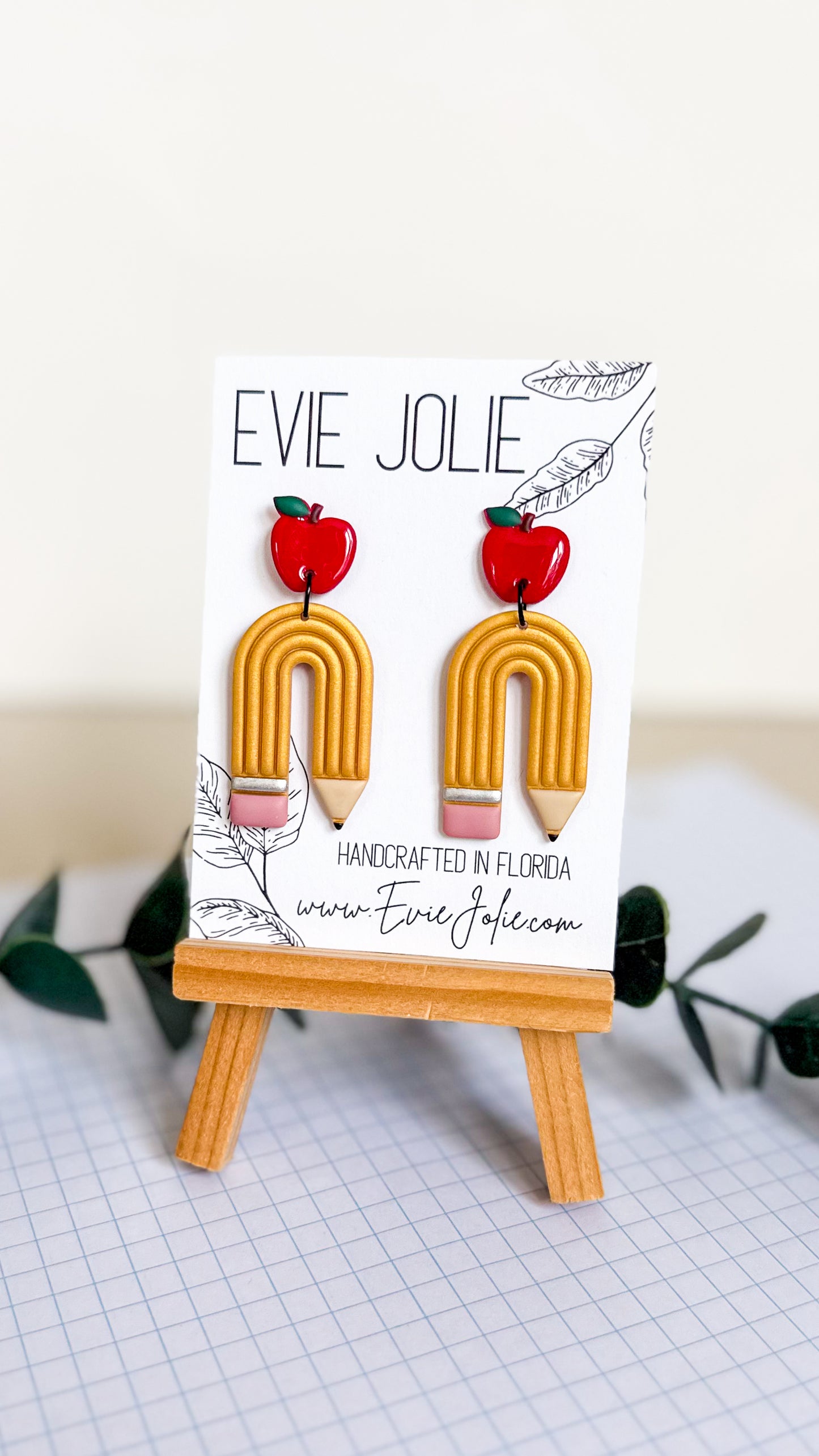 Apple + Pencil Dangles